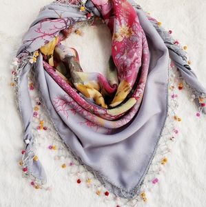Exotic Handmade Needle Lace Scarf